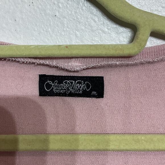 Lauren Moshi Pink V-Neck Top Sz M NWOT - Picture 4 of 11
